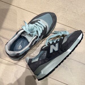 New Balance Charcoal and Teal Sneakers